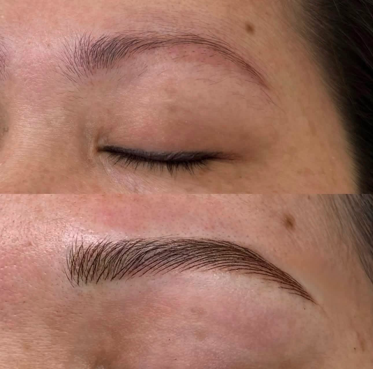 Nano Hair Strokes cosmetic tattoo result by Lash & Brow Ink by Ash, Braybrook
